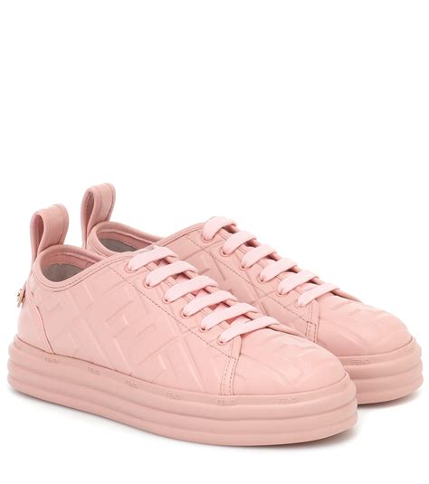 fendi lederhose|fendi pink leather sneakers.